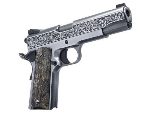 Dickinson LLC DKSN45OBP Adam 1911 Ottaman Full Size 45 ACP 8+1 5" Black Barrel, Steel B Serrations Slide, Steel Frame w/Beavertail