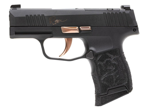 Sig Sauer 365380ROSE P365 Rose Kit Micro-Compact 380 ACP 10+1 3.10" Black Nitron Stainless Steel Optic Ready/Serrated Slide, Black w/Rose Gold Accents Stainless Steel Frame w/Accessory Rail, Black Las