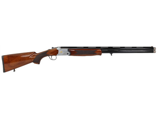 Iver Johnson Arms IJ60020LW28S IJ600 Lightweight Full Size 20 Gauge Break Open 3" 2rd 28" Black Over/Under Vent Rib Barrel, Silver Engraved Aluminum Receiver, Fixed Walnut Wood Stock, Ambidextrous