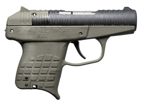 Kel-Tec PR3ATGRN10 PR-3AT Compact Frame 380 ACP 10+1 2.85" Black Rotating Barrel Shroud, Green Polymer Frame