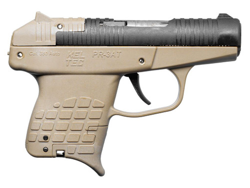 Kel-Tec PR3ATTAN10 PR-3AT Compact Frame 380 ACP 10+1 2.85" Black Rotating Barrel Shroud, Tan Polymer Frame
