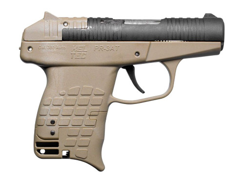 Kel-Tec PR3ATTAN PR-3AT Compact Frame 380 ACP 13+1 2.85" Black Rotating Barrel Shroud, Tan Polymer Frame