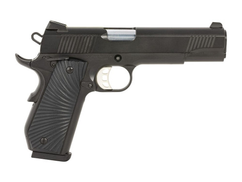 Tisas Arms 10100502 1911 Duty 45 ACP 8+1 5" Stainless Steel Barrel, Black Cerakote Carbon Steel Serrated Slide & Frame w/Beavertail, Black G10 Starburst Grip