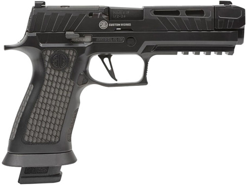 Sig Sauer P320V004 P320 9mm Luger 21+1 4.60" Black Steel Threaded Barrel, Black Cerakote Optic Cut/Serrated Slide, Black Laser Engraved XSeries Grips
