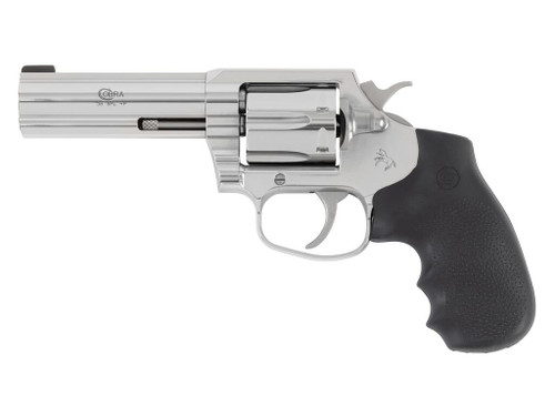 Colt Mfg COBRASB4BB Cobra 38 Special +P 6 Shot 4" Stainless Steel Barrel, Cylinder & Frame, Black Hogue Overmolded Grip, Exposed Hammer