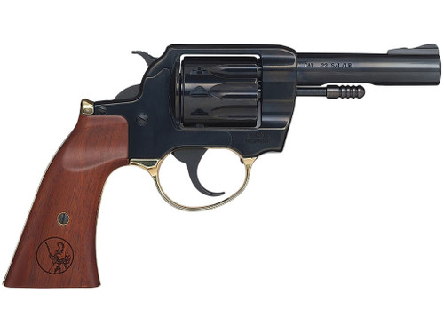 Henry H016GD Golden Boy 22 LR 10 Shot 4" Blued Steel Barrel, Cylinder, Blued Polished Steel Frame, Walnut Gunfighter Grip, Transfer Bar Safety, Exposed Hammer