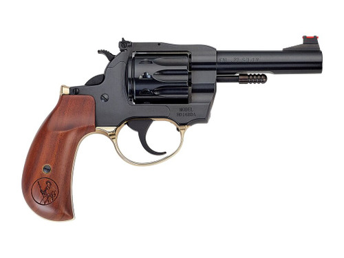 Henry H016BDA Golden Boy 22 S/L/LR 10 Shot 4" Blued Round Barrel, Blued Cylinder, Blued Polished Steel Frame, American Walnut Birdshead Grip, Exposed Hammer