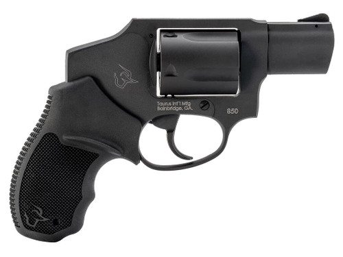 Taurus 2-850121 850 Small 38 Special 5 Shot 2" Matte Black Alloy Steel Barrel, Cylinder & Frame, Black Rubber Grip, Transfer Bar Safety, Concealed Hammer