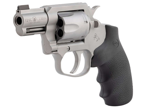 Colt Mfg KCOBRASM2BBS King Cobra Small 357 Mag 6 Shot 2" Matte Stainless Steel Barrel, Cylinder Frame, Black Hogue Overmolded Grips, Exposed Hammer