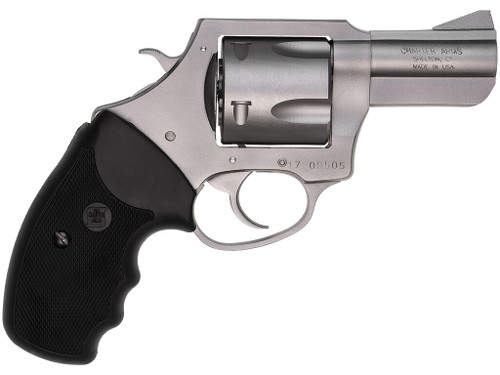 Charter Arms 74520 Pitbull 45 ACP 5rd, 2.50" Matte Stainless Steel Barrel, Cylinder & Frame, Standard Hammer, Finger Grooved Black Rubber Grip