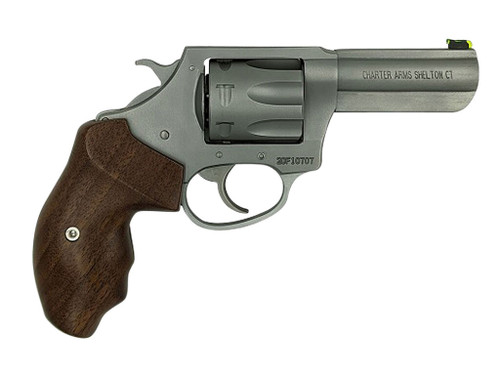 Charter Arms 73230 Professional IV Large 32 H&R Mag, 7 Shot 3" Matte Stainless Steel Barrel & Cylinder, Anodized Aluminum Frame w/Finger Grooved Wood Grip