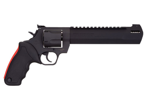 Taurus 2454081RH Raging Hunter 454 Casull 5rd 8.37" Matte Black Oxide Steel Black Rubber with Integrated Red Cushion Insert Grip