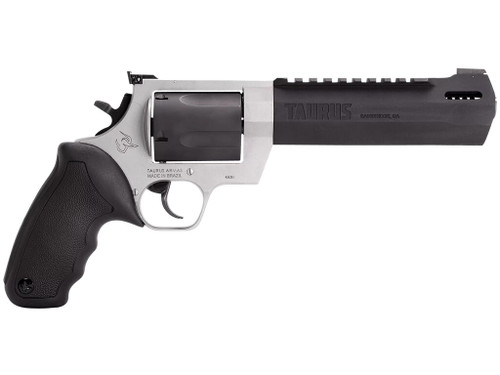 Taurus 2460065RH Raging Hunter 460 S&W Mag 5rd 6.75" Matte Black Oxide Barrel & Cylinder Matte Stainless Steel Frame Black Rubber with Integrated Cushion Insert Grip