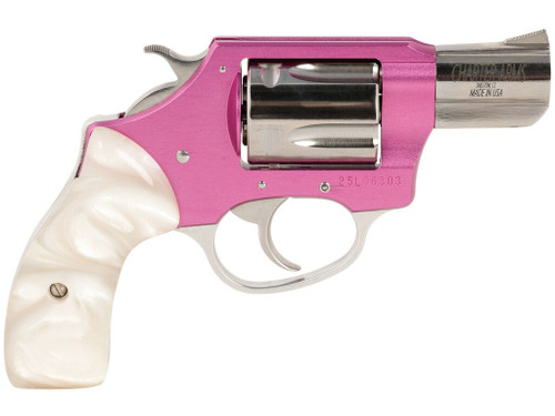 Charter Arms 53839 Undercover Lite Chic Lady Small 38 Special 5 Shot 2" High Polished Stainless Steel Barrel & Cylinder, Pink Aluminum Frame, Pearl Grip, Exposed Hammer