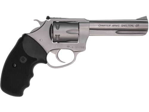 Charter Arms 72242 Pathfinder Target 22 LR, 8 Shot 4.20" Matte Stainless Steel Barrel & Cylinder, Anodized Aluminum Frame w/Black Finger Grooved Rubber Grip, Exposed Hammer