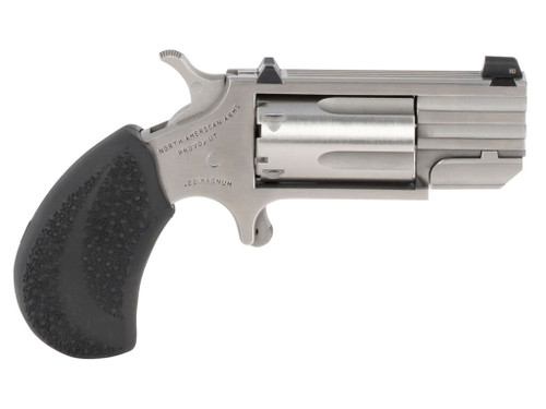 North American Arms PUGTC Pug Conversion 22 LR/22 WMR 5 Shot 1" Stainless Steel Barrel, Stainless Steel Frame, Stainless Cylinder, Black Rubber Grip, Exposed Hammer, XS Tritium Sight
