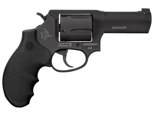 Taurus 260531NS 605 SA/DA 38 Speical +P or 357 Mag 5 Shot 3" Barrel, Overall Matte Black Finish Stainless Steel, Finger Grooved Black Hogue Rubber Grip, Night Front Sight