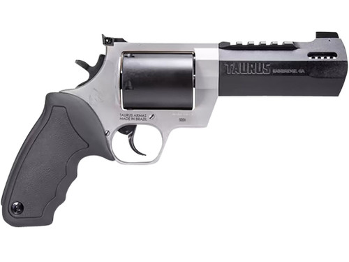 Taurus 2500055RH Raging Hunter Large Frame 500 S&W Mag 5rd 5.12" Matte Black Ported/Target Crown Barrel, Matte Black Oxide Cylinder, Matte Stainless Stainless Steel Frame, Black Rubber Grip