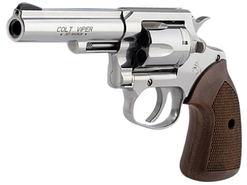 Colt Mfg VIPERSP4WRR Viper 357 Mag/38 Special 6rd 4.25" 1/2 Lug Stainless Steel Barrel, Stainless Steel Cylinder & Frame, American Walnut Grip, Exposed Hammer