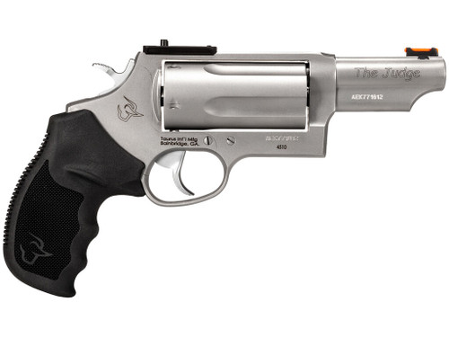 Taurus 24410P39MAG Judge T.O.R.O Magnum Compact Frame 45 Colt (Long Colt)/410 Gauge 5rd 3" Matte Stainless Steel Barrel, Cylinder & Frame, Black Rubber Grip, Transfer Bar Safety, Exposed Hammer