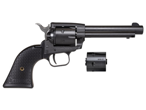 Heritage Mfg SRR22MBS4PG Rough Rider 22 LR/22 WMR 6 Shot, 4.75" Black Satin Steel Barrel, Frame & Cylinder, Black Polymer Grip, Exposed Hammer