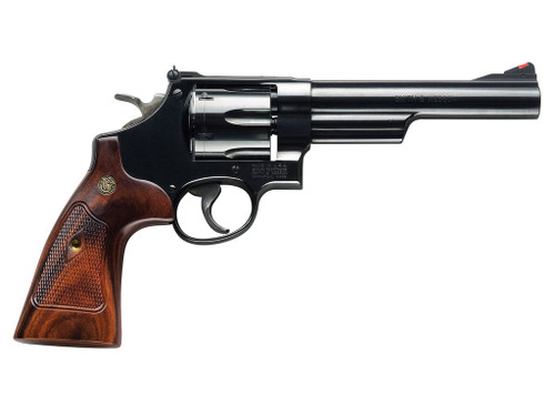 Smith & Wesson 150481 Model 57 Classic 41 Rem Mag Blued Carbon Steel 6" Barrel, 6rd Cylinder & N-Frame, Checkered Square Butt Walnut Grip, Color Case Wide Spur Hammer
