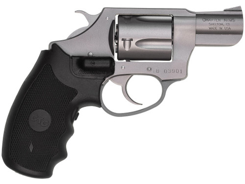 Charter Arms 73824 Undercover Small 38 Special, 5 Shot 2" Matte Stainless Steel Barrel & Cylinder, Aluminum Frame w/Black Crimson Trace Laser Grip, Exposed Hammer