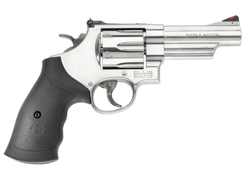 Smith & Wesson 163603 Model 629 N-Frame Frame 44 S&W Spl 44 Rem Mag 6rd 4.12" Stainless Steel Barrel, Stainless Cylinder, Steel Frame, Black Finger Groove Grip, Internal Lock Safety, Exposed Hammer