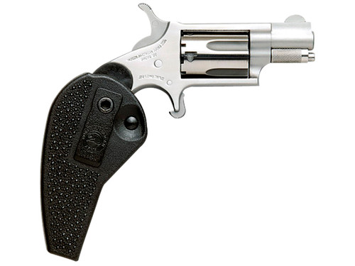 North American Arms 22MSHG Mini-Revolver Compact Frame 22 WMR 5 Shot 1.13" Stainless Steel Barrel, Frame & Cylinder, Black Synthetic Holster Grip, Exposed Hammer