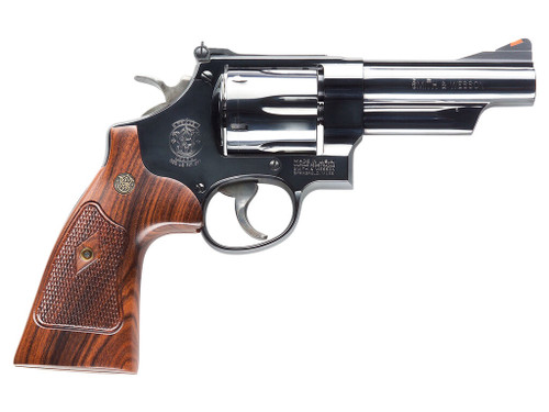 Smith & Wesson 150254 Model 29 Classic 44 Rem Mag or 44 S&W Spl Blued Carbon Steel 4" Barrel, 6rd Cylinder & N-Frame, Checkered Square Butt Walnut Grip