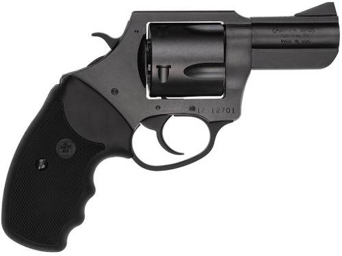 Charter Arms 64520 Pitbull 45 ACP, 5 Shot 2.50" Black Nitride Steel Barrel, Cylinder & Frame w/Black Finger Grooved Rubber Grip