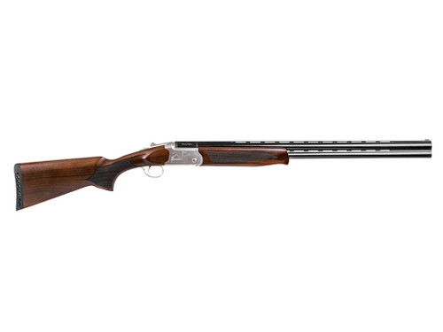 Girsan Balikli Blue Label 12 Gauge Break Open 2.50" 2rd 28" Blue Polished Over/Under Vent Rib Barrel, Engraved Silver Aluminum Receiver, Fixed Turkish Walnut Stock, 5 Mobil Chokes