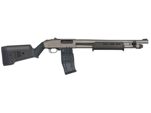 Mossberg 50221 590M 12 Gauge 10+1 18.50" Tungsten Gray Cerakote Barrel & Steel Drilled & Tapped Receiver, Magpul SGA Black Synthetic Stock