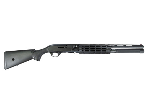 MAC 21000182 Agency Tradesman 2 12 Gauge Semi-Auto 5+1 18.50" Black Chromate Ported Vent Rib Barrel, Black Anodized Picatinny Rail Receiver, Fixed Black Synthetic Stock