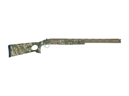 TriStar 30520 Upland Hunter 20 Gauge Break Open 3" 2rd 26" Bronze Cerakote Over/Under Vent Rib Barrel, Bronze Cerakote Engraved Receiver, Thumbhole Mossy Oak Green Leaf Synthetic Stock