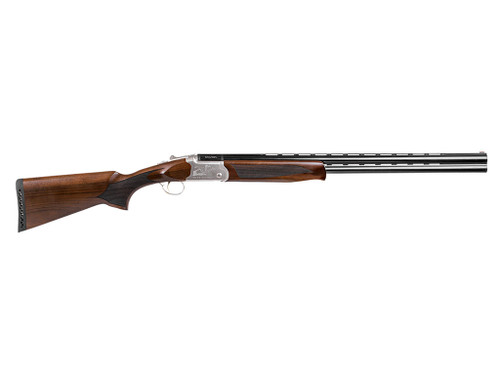 Girsan Balikli Blue Label 28 Bore Break Open 2.50" 2rd 26" Blue Polished Over/Under Vent Rib Barrel, Engraved Silver Aluminum Receiver, Fixed Turkish Walnut Stock, 5 Mobil Chokes