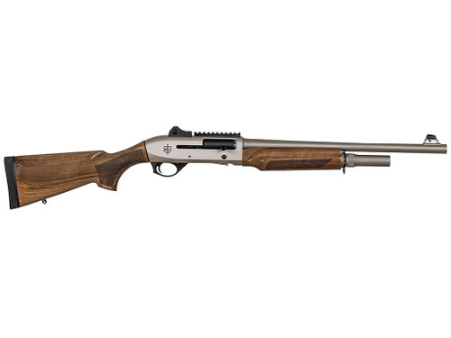 MAC 21000159 2 Tactical Marine 12 Gauge 3" 5+1 18.50", Electroless Nickel Barrel/Rec, Walnut Furniture, Ghost Ring Sight, Optics Mount, 3 Chokes