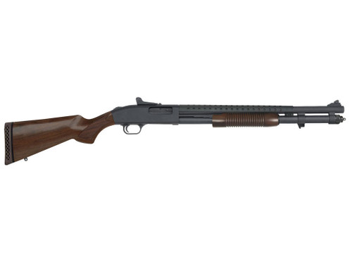 Mossberg 51665 590A1 Retrograde 12 Gauge 3" 8+1 20" Parkerized Heavy-Walled Barrel Black Rec with Ghost Ring Sight Walnut Stock Right Hand