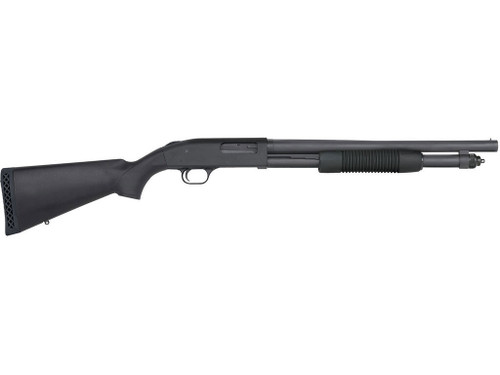 Mossberg 50778 590 Tactical 12 Gauge 6+1 3" 18.50" Cylinder Bore Barrel, Matte Blued Metal Finish, Dual Extractors, Drilled & Tapped Receiver, Synthetic Stock