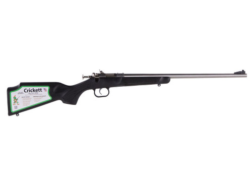 Crickett KSA2295 Youth 22 WMR 1rd 16.12" Blued Barrel & Receiver, Fixed Front/Adjustable Rear Peep Sights, Black Synthetic Stock w/11.5" LOP, Rebounding Firing Pin Safety