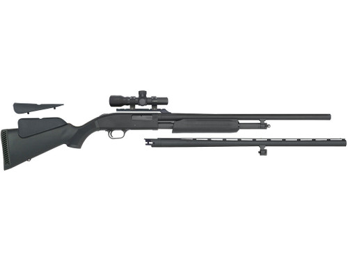 Mossberg 54047 500 Field/Deer Pump 20 Gauge 5+1 3" 26" Vent Rib/24" Slugster Barrels, Matte Blued Metal Finish, Synthetic Dual Comb Stock, Includes Accu-Set Chokes & Dead Ringer 2.5x20mm Scope