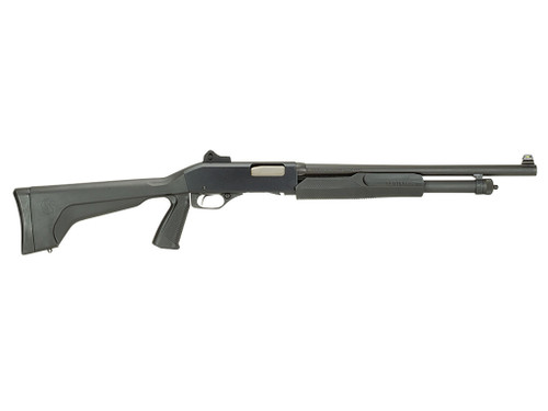 Stevens 19495 320 Security Full Size 12 Gauge Pump 3" 5+1 18.50" Matte Black Carbon Steel Barrel, Matte Black Aluminum Receiver, Fixed w/Pistol Grip Matte Black Synthetic Stock, Ambidextrous