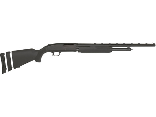 Mossberg 54210 500 Super Bantam Youth 20 Gauge Pump 3" 5+1 22" Blued Vent Rib Barrel, Blued Steel Receiver, Adj LOP Black Synthetic Stock, Right Hand