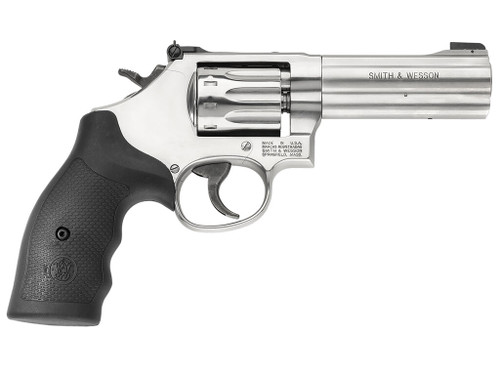 Smith & Wesson 160584 Model 617 22 LR Stainless Steel 4" Barrel & 10 Shot Cylinder, Satin Stainless Steel K-Frame, Black Polymer Grip,Internal Lock