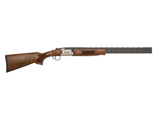 Mossberg 75475 Silver Reserve Full Size 20 Gauge Break Open 3" 2rd 26" Matte Blued Over/Under Vent Rib Barrel, Satin Silver Stainless Steel Engraved Receiver, Fixed Black Walnut Stock, Right Hand