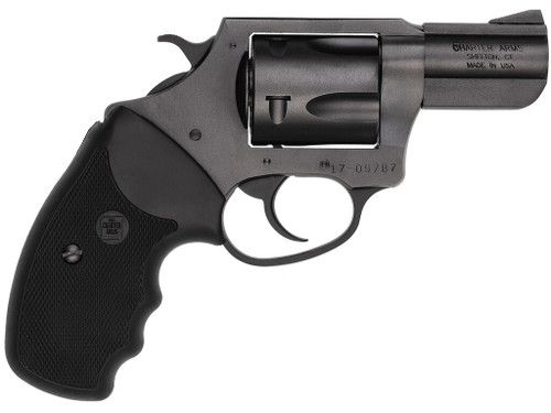 Charter Arms 13520 Mag Pug Large 357 Mag, 5 Shot 2.20" Black Ported Steel Barrel, Black Steel Cylinder & Frame w/Black Finger Grooved Rubber Grip