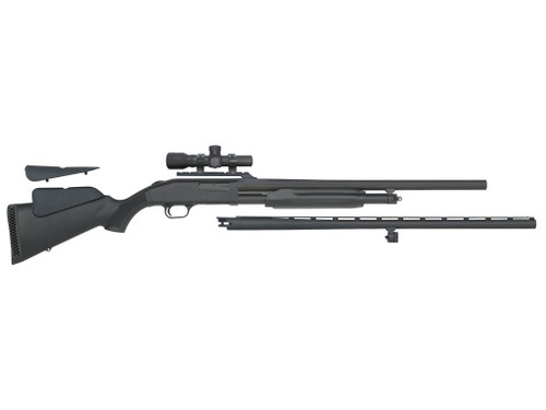 Mossberg 58244 500 Field/Deer 12 Gauge 5+1 3" 28" Vent Rib/24" Slugster Barrels, Blued Metal Finish, Synthetic Dual Comb Stock, Includes Accu-Set Chokes & 2.5x20mm Scope