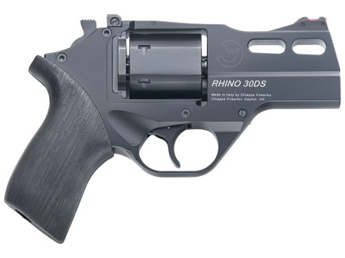 Chiappa Firearms CF340289 Rhino 30SAR *CA Compliant Small Frame 357 Mag 6 Shot, 3" Black Anodized Steel Barrel, Blued Cylinder, Black Anodized Aluminum Frame, Black Rubber Grip, Concealed Hammer