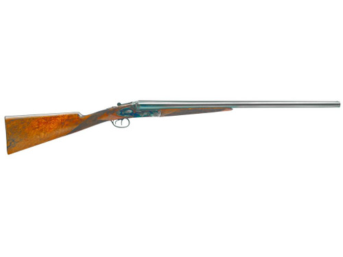Dickinson LLC Plantation 410 Gauge Break Open 2.75" 2rd 28" Gloss Blued Side By Side Barrel, True Bone-Charcoal Case Hardening Engraved Receiver, English Style Turkish Walnut Stock