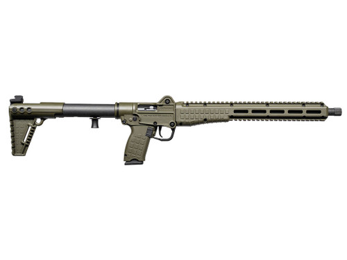 Kel-Tec SUB2K10GLKGRN SUB2000 Gen3 10mm Auto 15+1 16.15" Black Threaded Barrel, OD Green Picatinny Rail Receiver, M-LOK Handguard, Rotating Forend, 3 Position Adj OD Green Polymer Stock, Glock 20 Grip